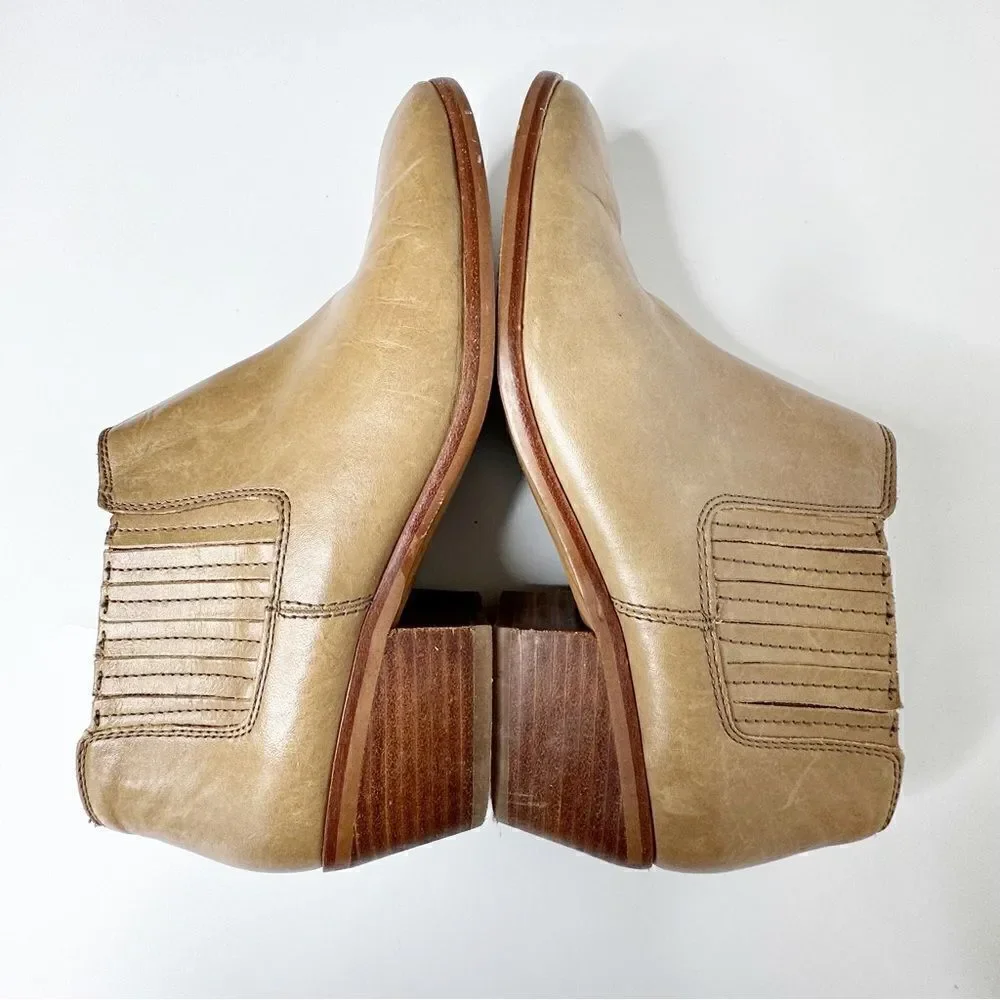 Madewell Spencer Chelsea Pull On Ankle Bootie Tan Size 8.5